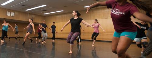 student health and counseling services image, students dancing